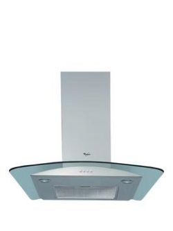 Whirlpool Akr694Ukix 60Cm Built-In Curved Glass Cooker Hood - Stainless Steel